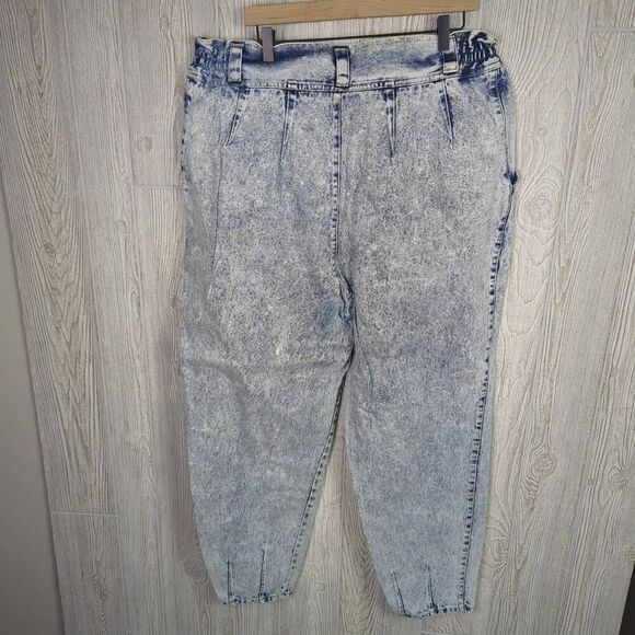 Vintage PS Gitano Women’s 36 Acid Wash Cropped Mom Jeans Button Fly Hipster - Picture 3 of 9